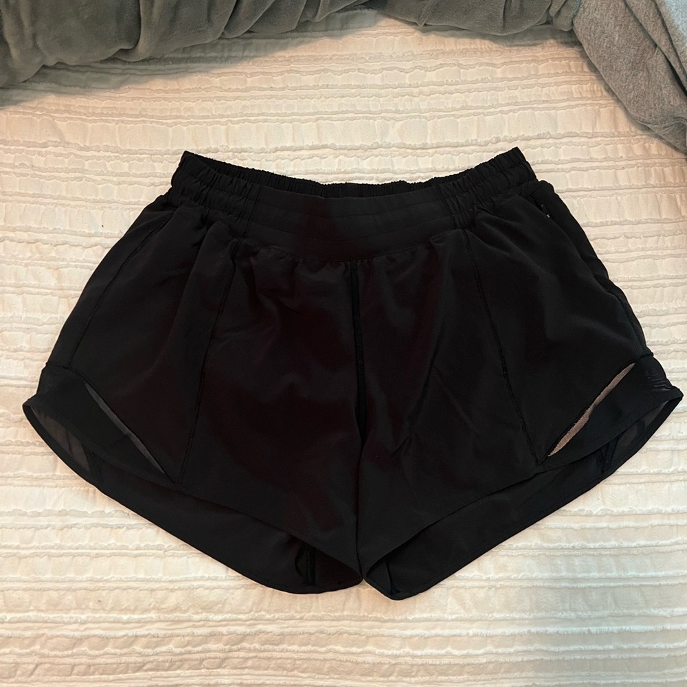 Black Lululemon Hotty Hot shorts